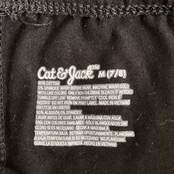 3/$15 🛍️ Cat & Jack black stretch Capri legging girls M 7/8 simple solid basic - Picture 4 of 7